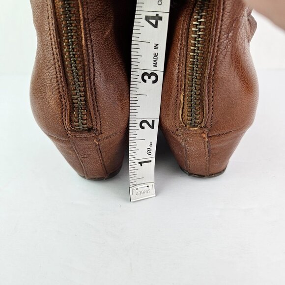 Nordstrom BP Runway Cognac (Brown) Leather Hidden Wedge Knee High Boot 9.5 - Picture 8 of 13